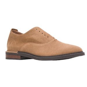 NEW Men's Hush Puppies Davis Slip On Oxford Chestnut Suede